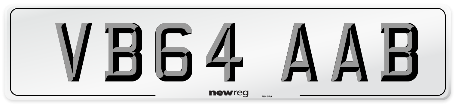 VB64 AAB Number Plate from New Reg